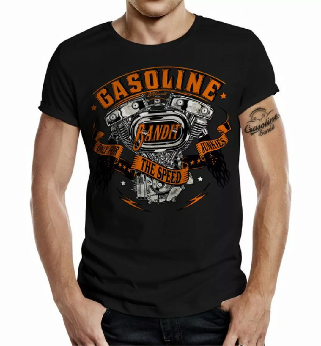 GASOLINE BANDIT® T-Shirt für Biker: Only for The Speed Junkies, Shovel günstig online kaufen