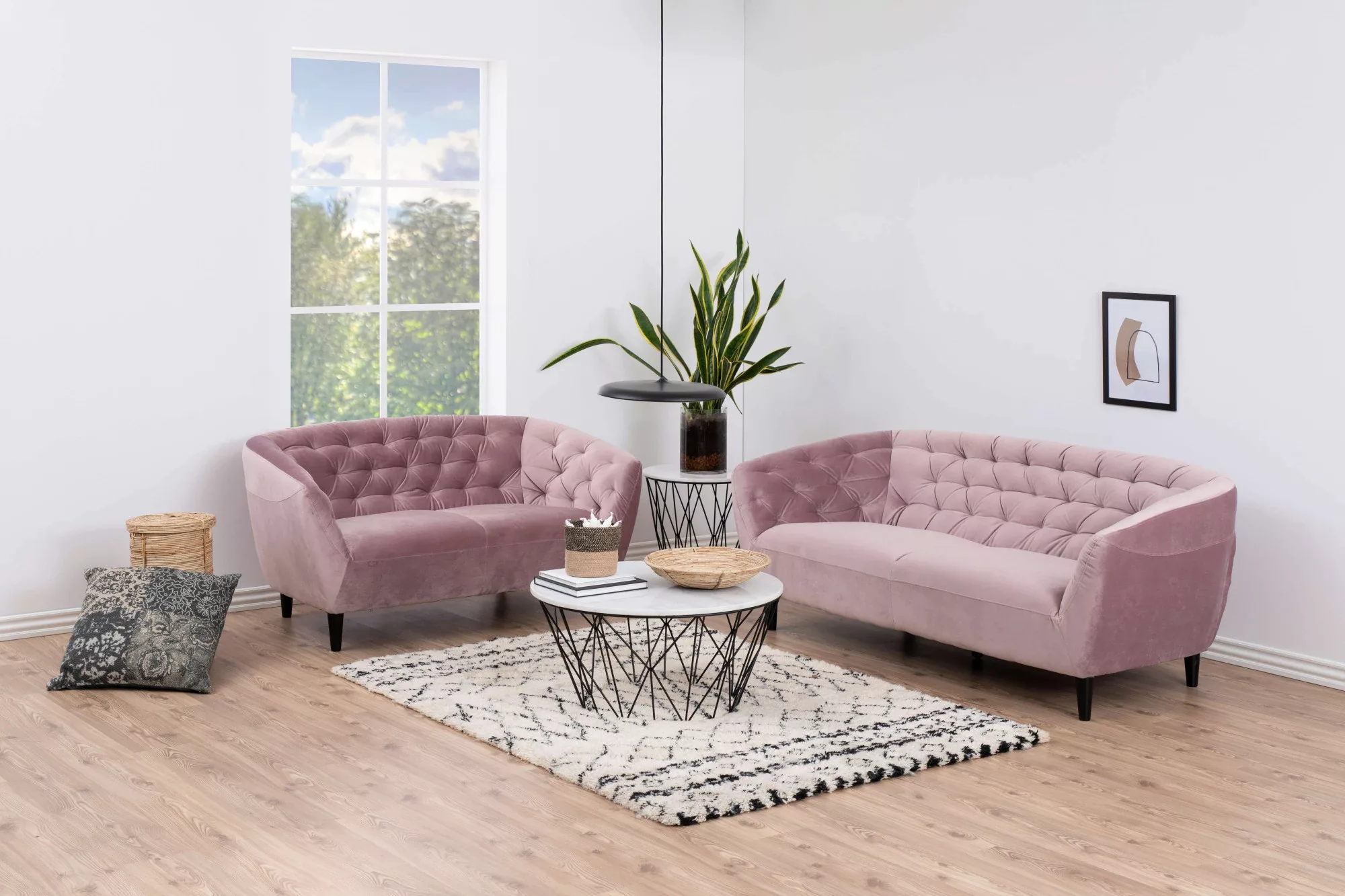ACTONA GROUP 2-Sitzer "Ria Sofa, Couch, Doppelsofa, Loveseat,", Samtstoff, günstig online kaufen