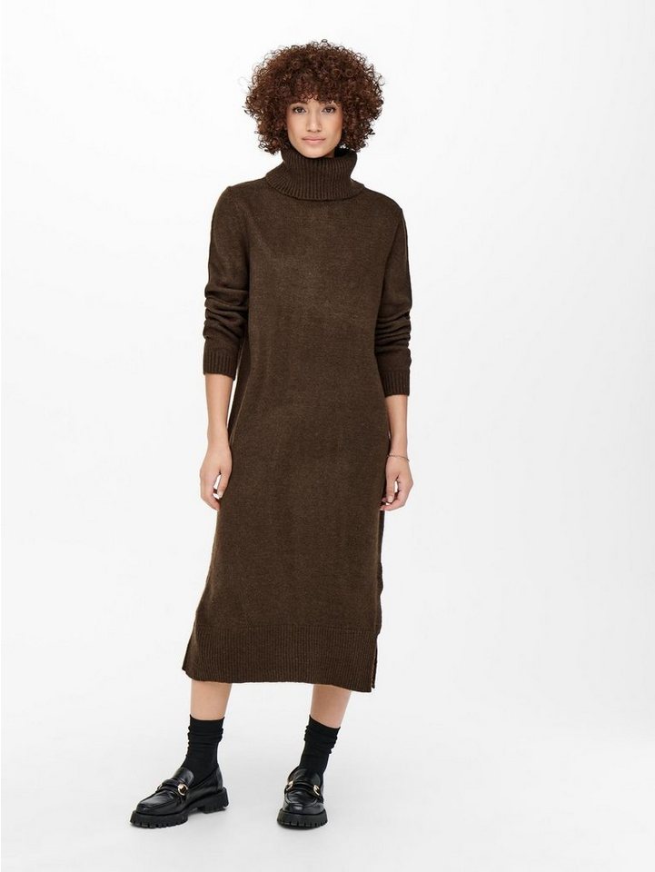 ONLY Shirtkleid Langes Rollkragen Strickkleid Midi Pullover Dress ONLBRANDI günstig online kaufen