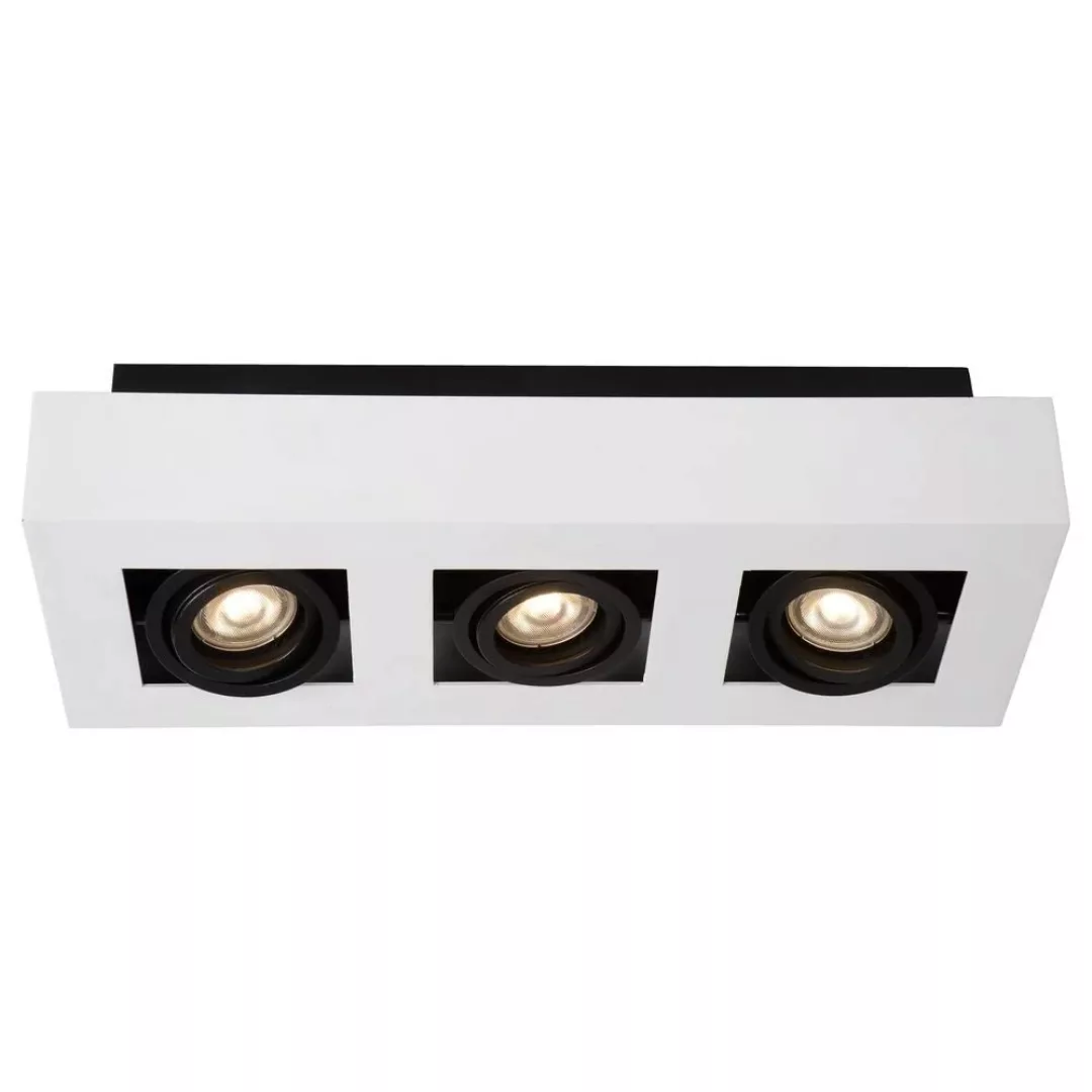 LED Deckenleuchte Xirax GU10 3x5W  in Weiß 3-flammig günstig online kaufen