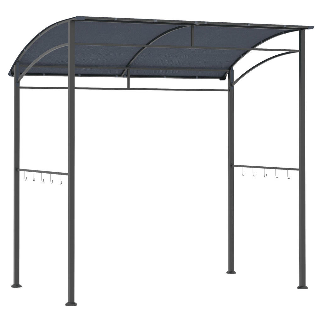 Outsunny Grillpavillon grau Polyester B/H/L: ca. 150x220x215 cm günstig online kaufen