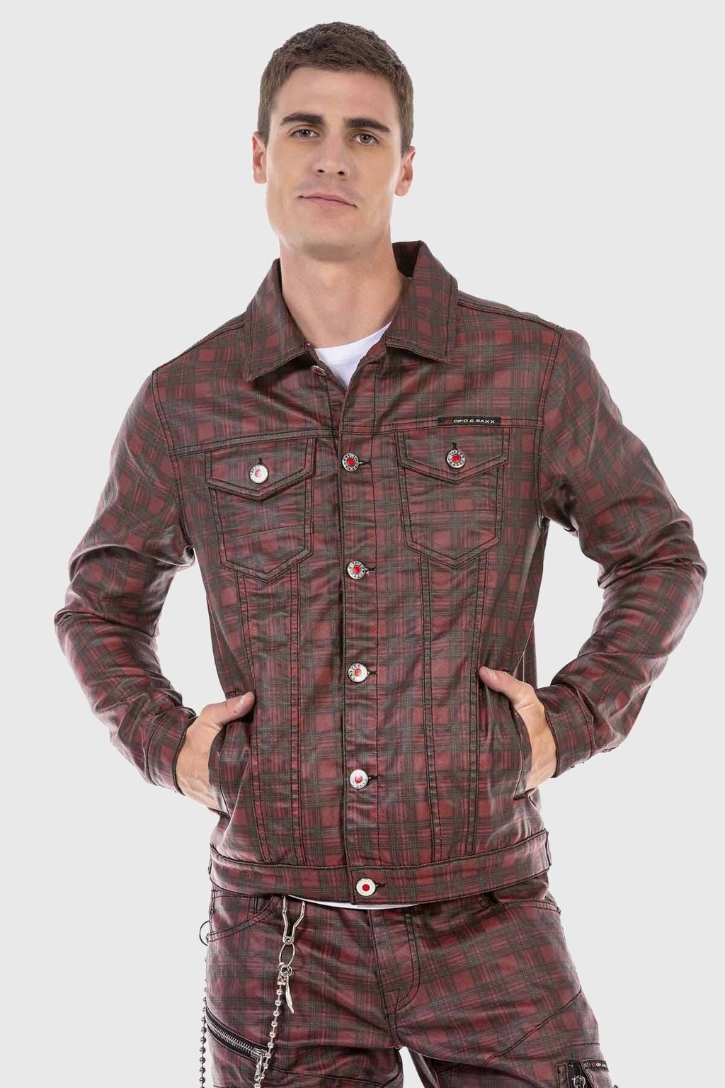 Cipo & Baxx Fieldjacket "Jacket", ohne Kapuze, in Jeansoptik günstig online kaufen