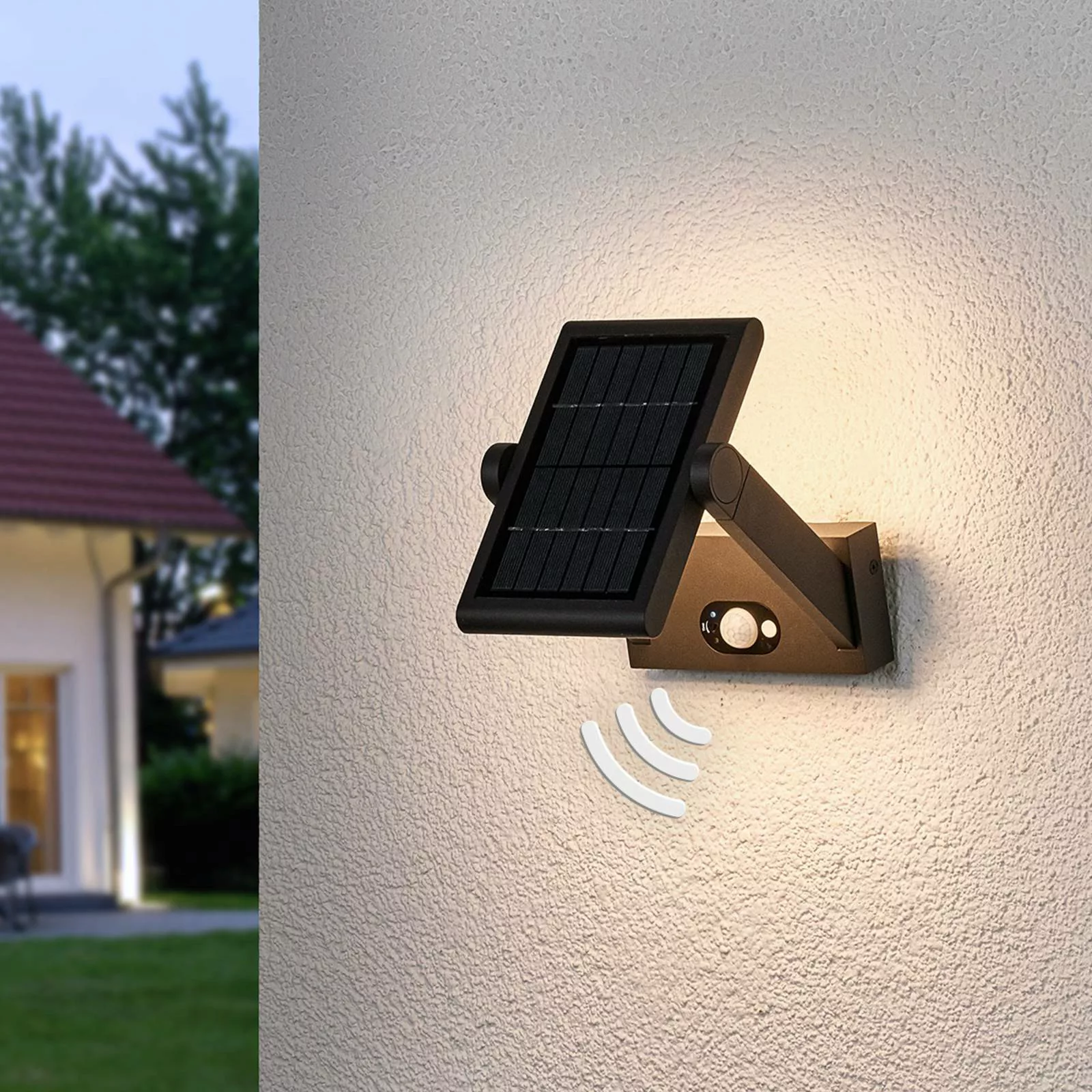 Solarbetriebene LED-Außenwandlampe Valerian günstig online kaufen