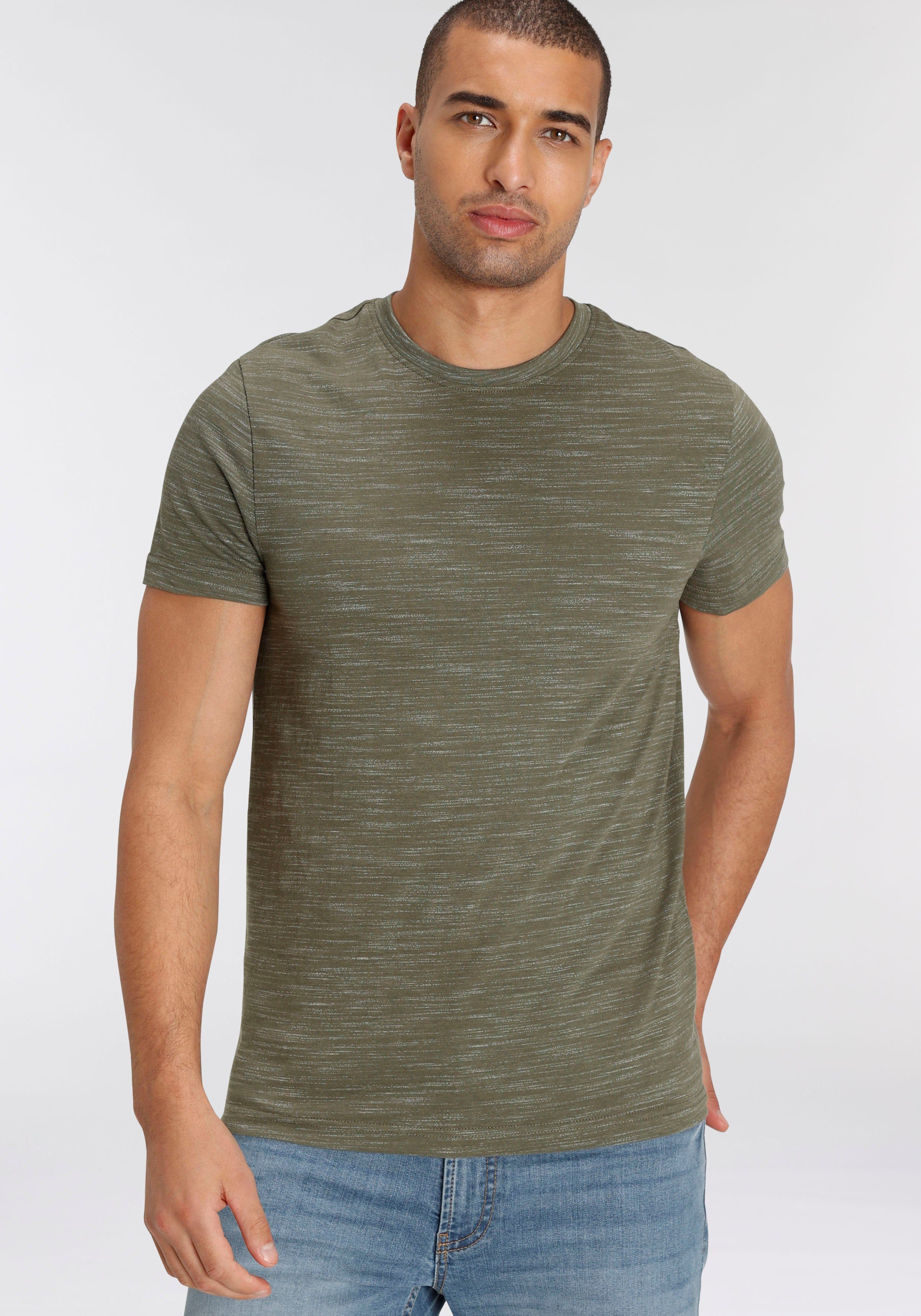 AJC T-Shirt Kurzarm, Regular Fit, meliert, günstig online kaufen