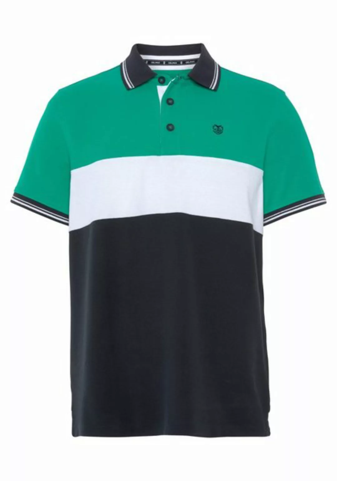 DELMAO Poloshirt Kurzarm, Regular Fit, mit Colorblocking-Design günstig online kaufen