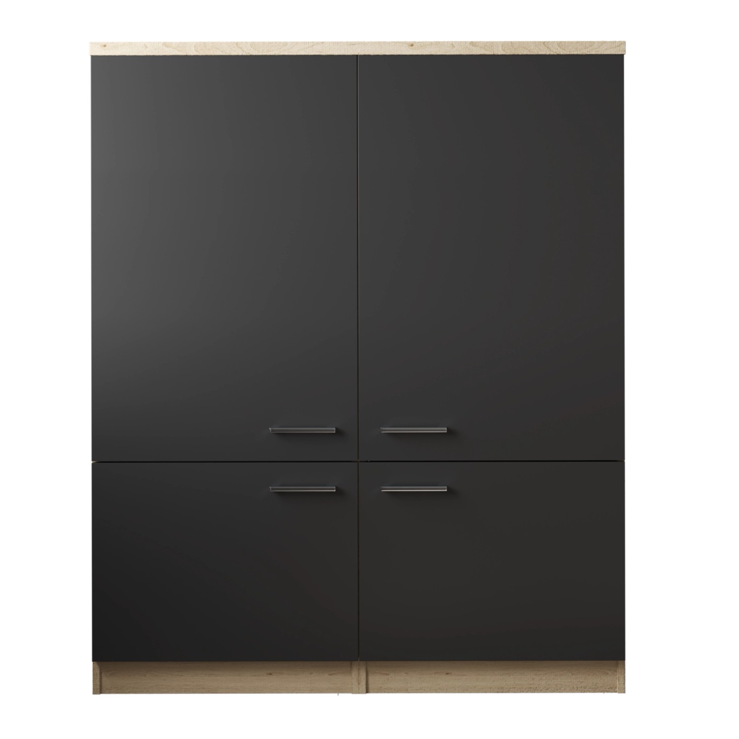 Respekta Küchenmöbel-Set 11 Merle 120 cm Schwarz günstig online kaufen