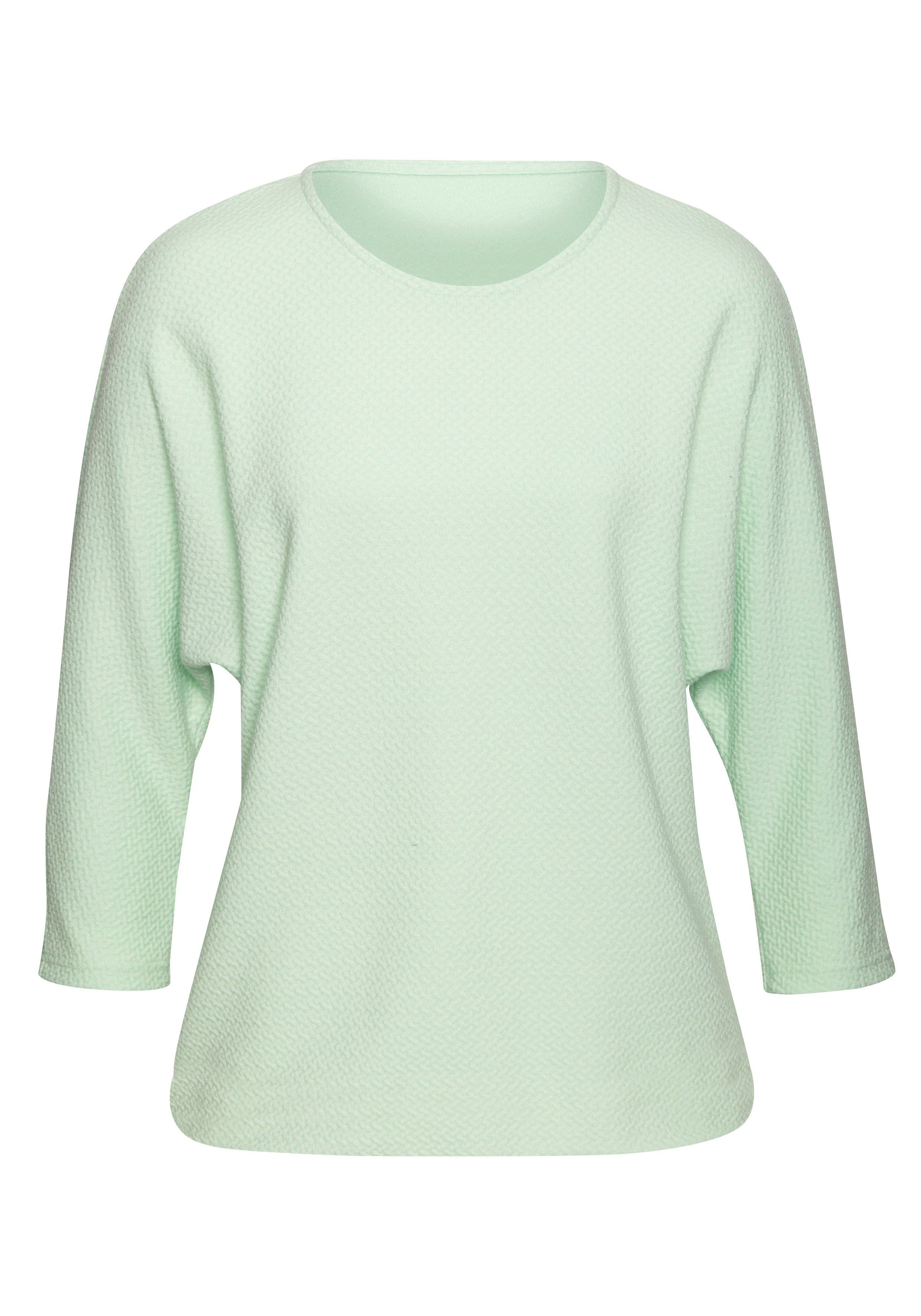 Vivance Langarmshirt "aus bügelfreier Strukturqualität", mit Viskose günstig online kaufen
