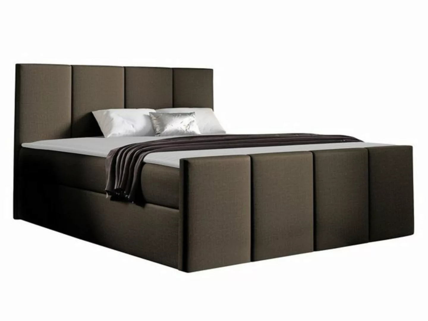 MIRJAN24 Boxspringbett Lars (Polsterkopfteil und Fußteil, Matratze, Topper) günstig online kaufen