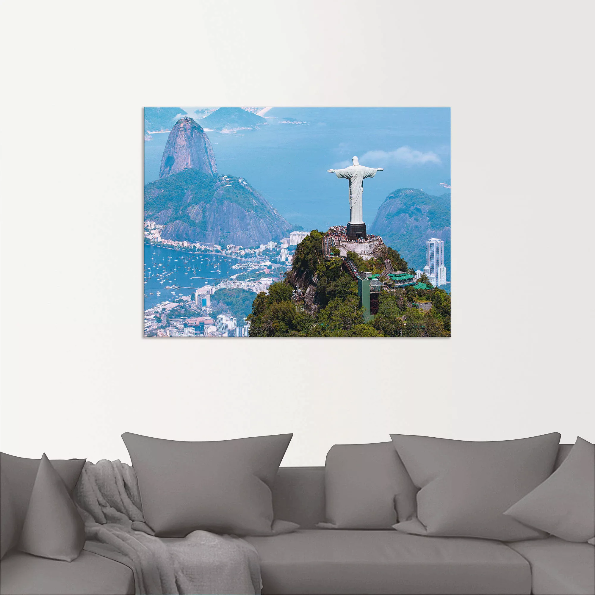 Artland Wandbild "Rio de Janeiro mit Cristo", Gebäude, (1 St.), als Alubild günstig online kaufen