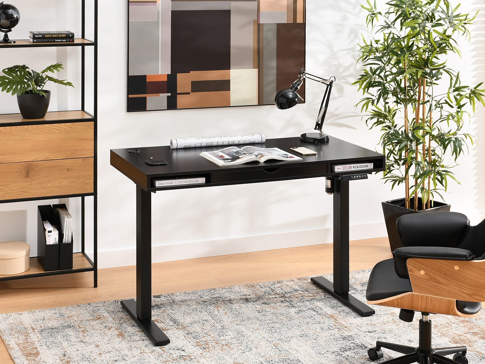 Compleo Schreibtisch höhenverstellbarer schreibtisch mit Schublade günstig online kaufen