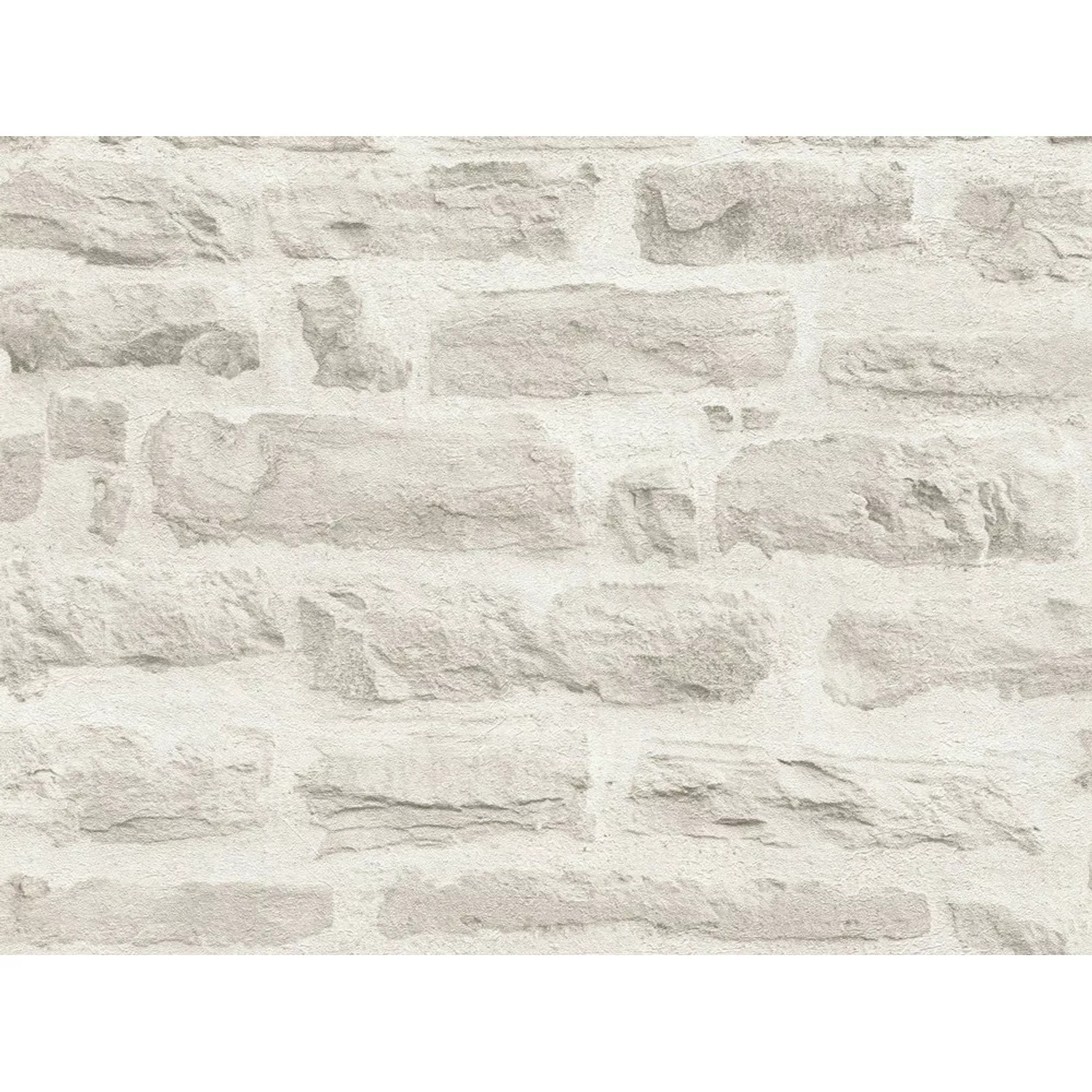 Bricoflor Hellgraue Vliestapete mit Stein Design Echt Wirkende Steinoptik T günstig online kaufen