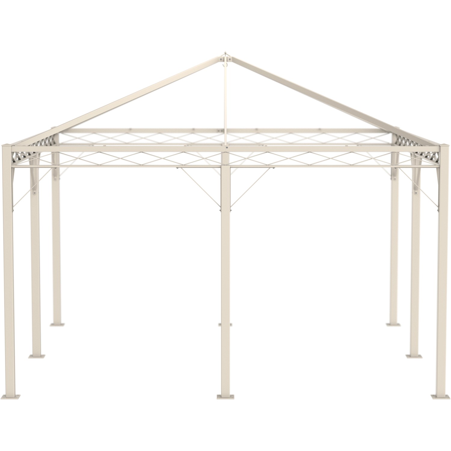 Eleo Pavillon Torino 310,5 cm x 408 cm x 408 cm Pulverbeschichtet Weiß günstig online kaufen