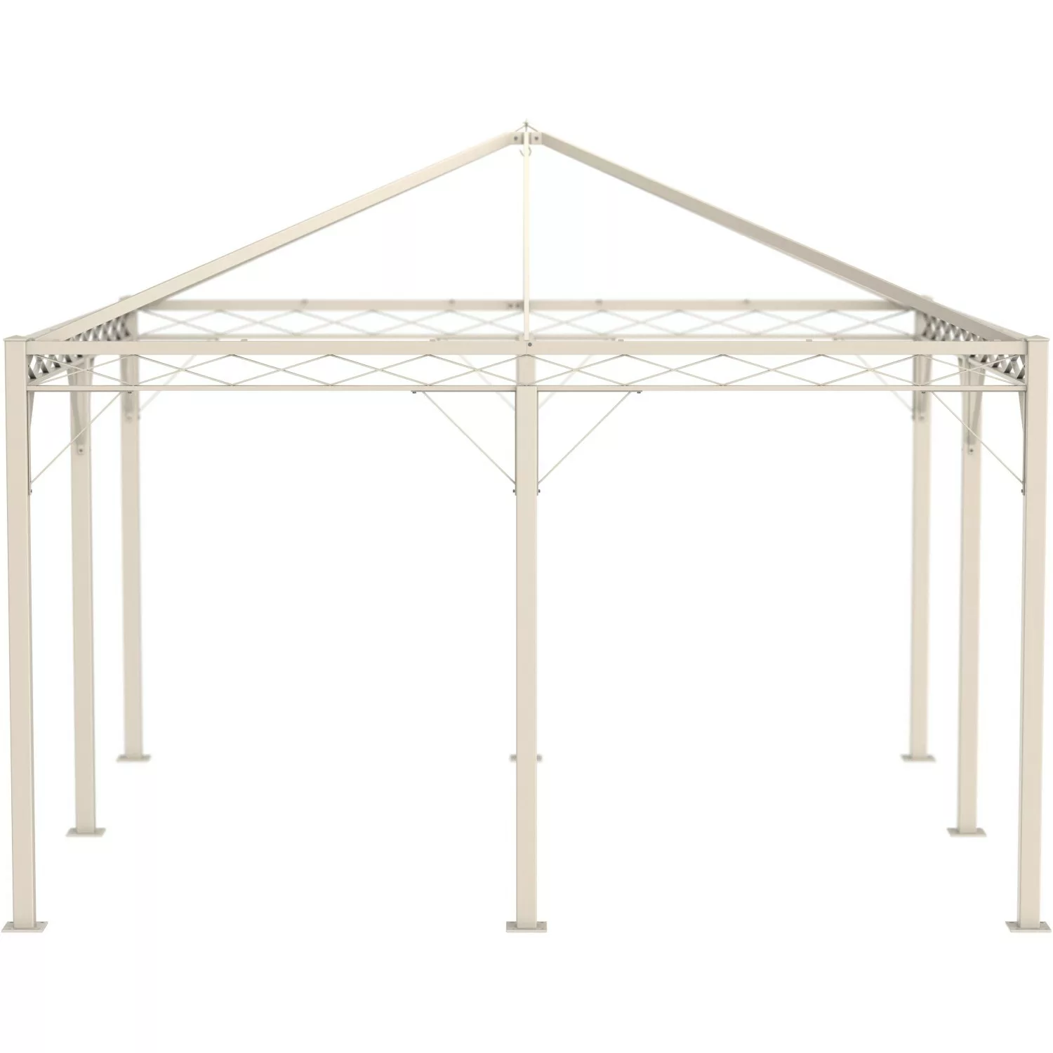 Eleo Pavillon Torino 310,5 cm x 408 cm x 408 cm Pulverbeschichtet Weiß günstig online kaufen