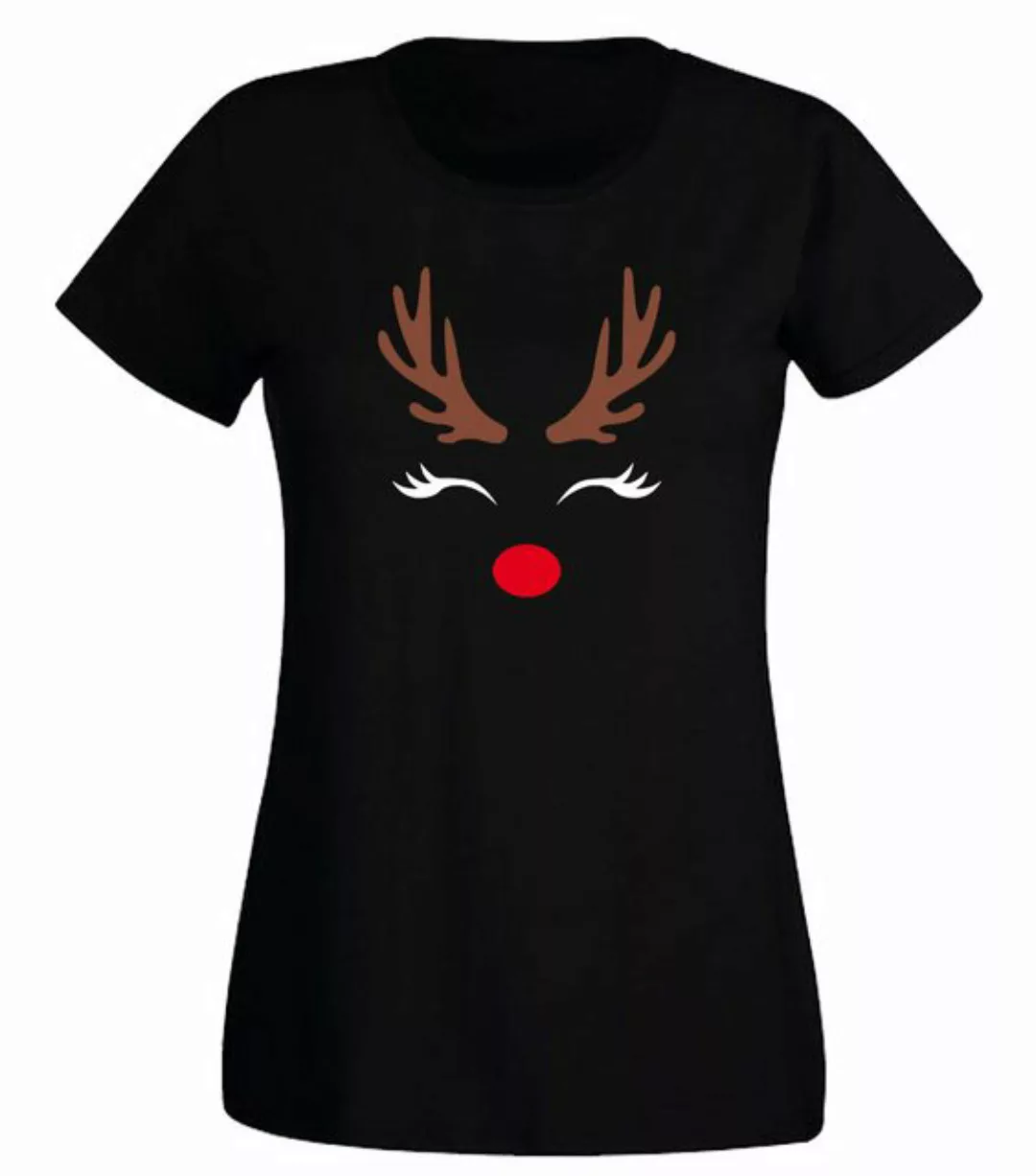 G-graphics T-Shirt Süßes Rentier Slim-fit Damen T-Shirt mit Weihnachtsmotiv günstig online kaufen