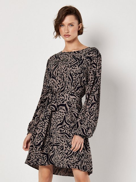 Apricot Minikleid Minikleid, (2-tlg., Stoffgürtel) mit Animal-Print günstig online kaufen