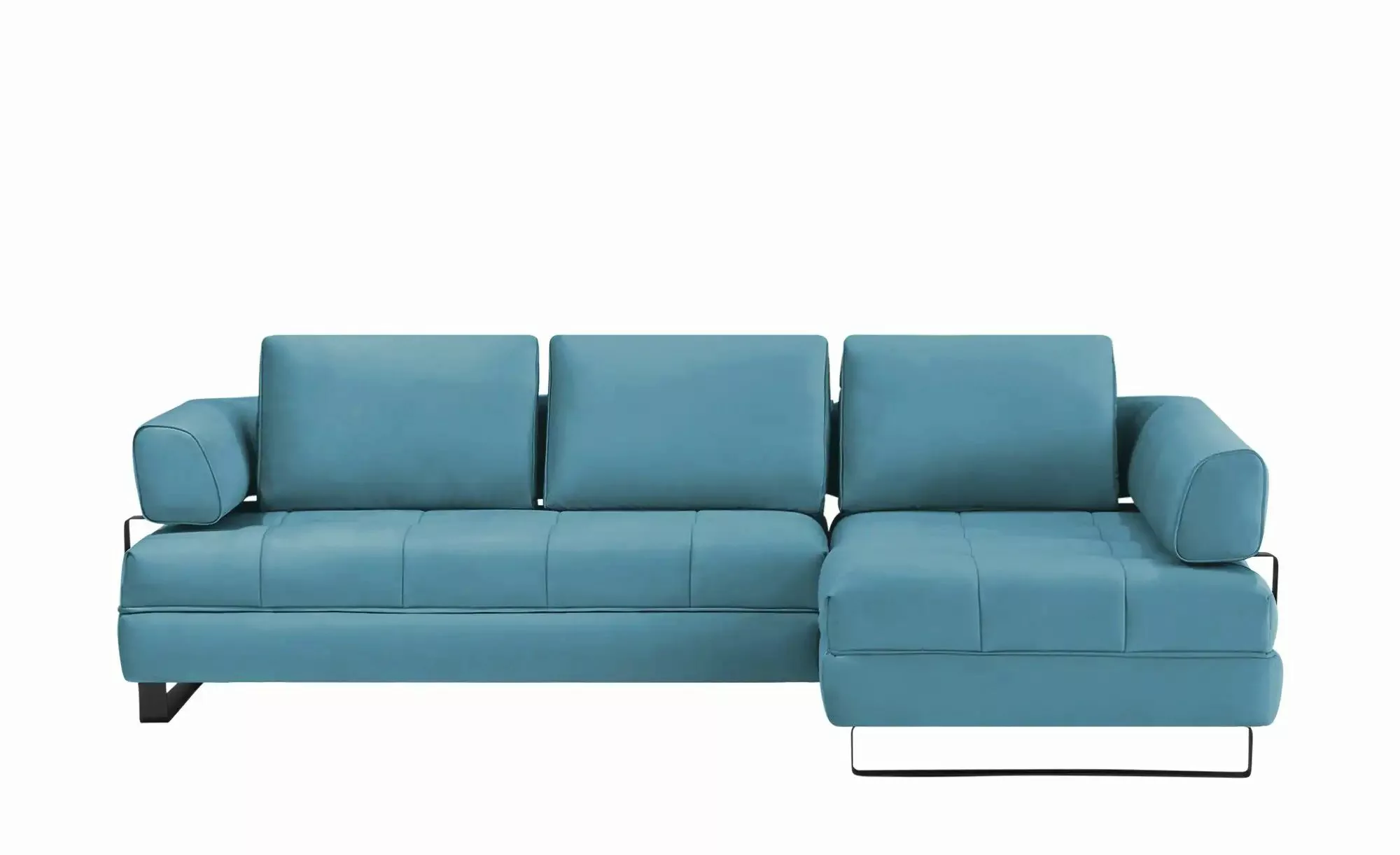 switch Ecksofa in Lederoptik Havana ¦ türkis/petrol ¦ Maße (cm): B: 272 H: günstig online kaufen