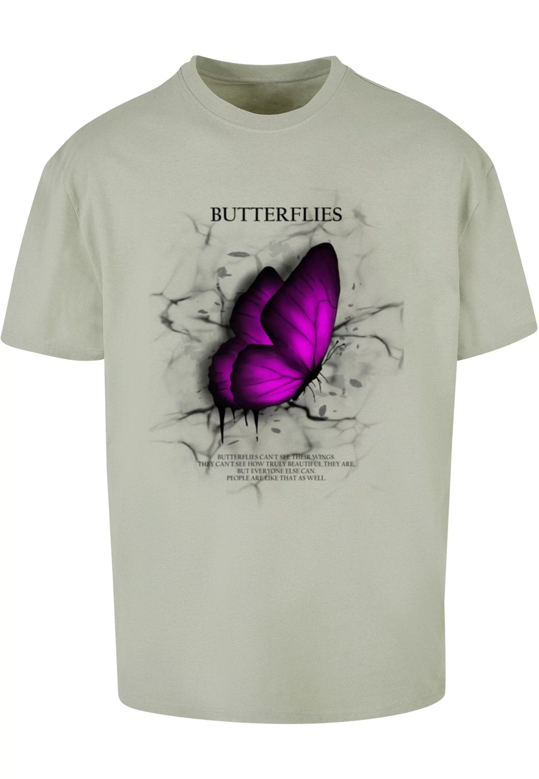 Merchcode T-Shirt "Merchcode Herren Butterflies Heavy Oversized Tee" günstig online kaufen