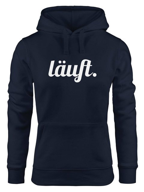 MoonWorks Hoodie Hoodie Damen läuft Spruch Sweatshirt mit Kapuze Kapuzenpul günstig online kaufen