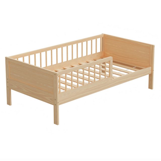 HAGO Kinderbett Kinderbett 160x80cm Natur Holzbett Einzelbett Lattenrost Ra günstig online kaufen