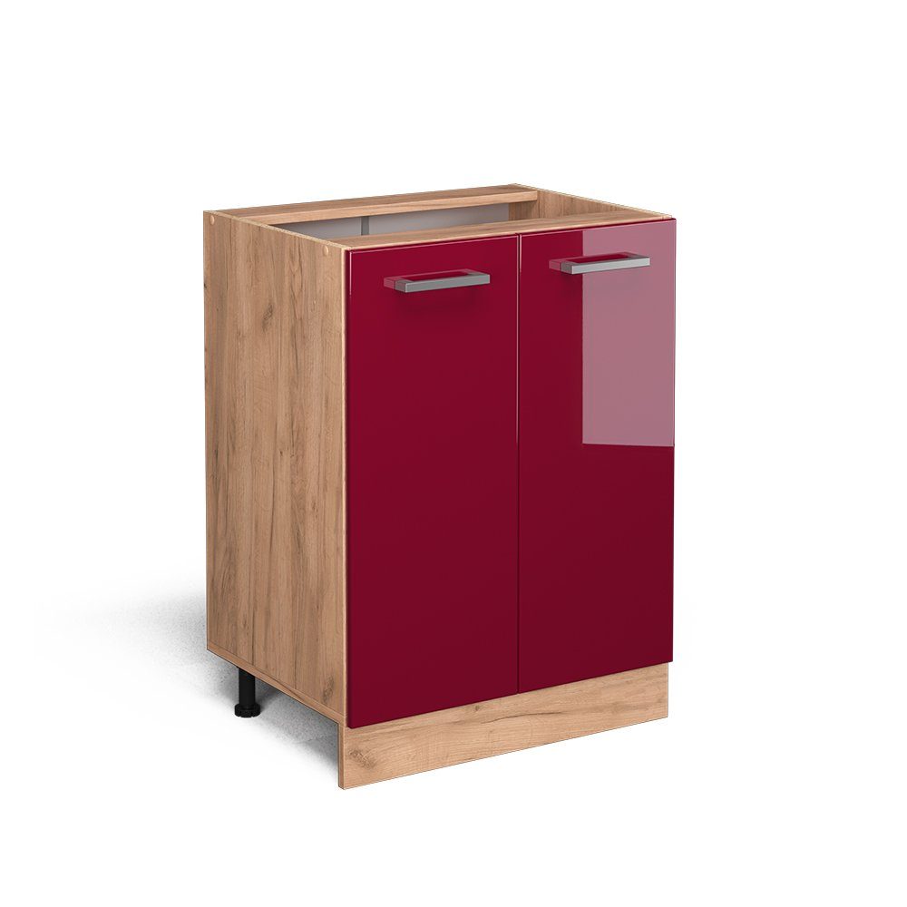 Vicco Unterschrank R-Line, Bordeaux Hochglanz/Anthrazit, 60 günstig online kaufen