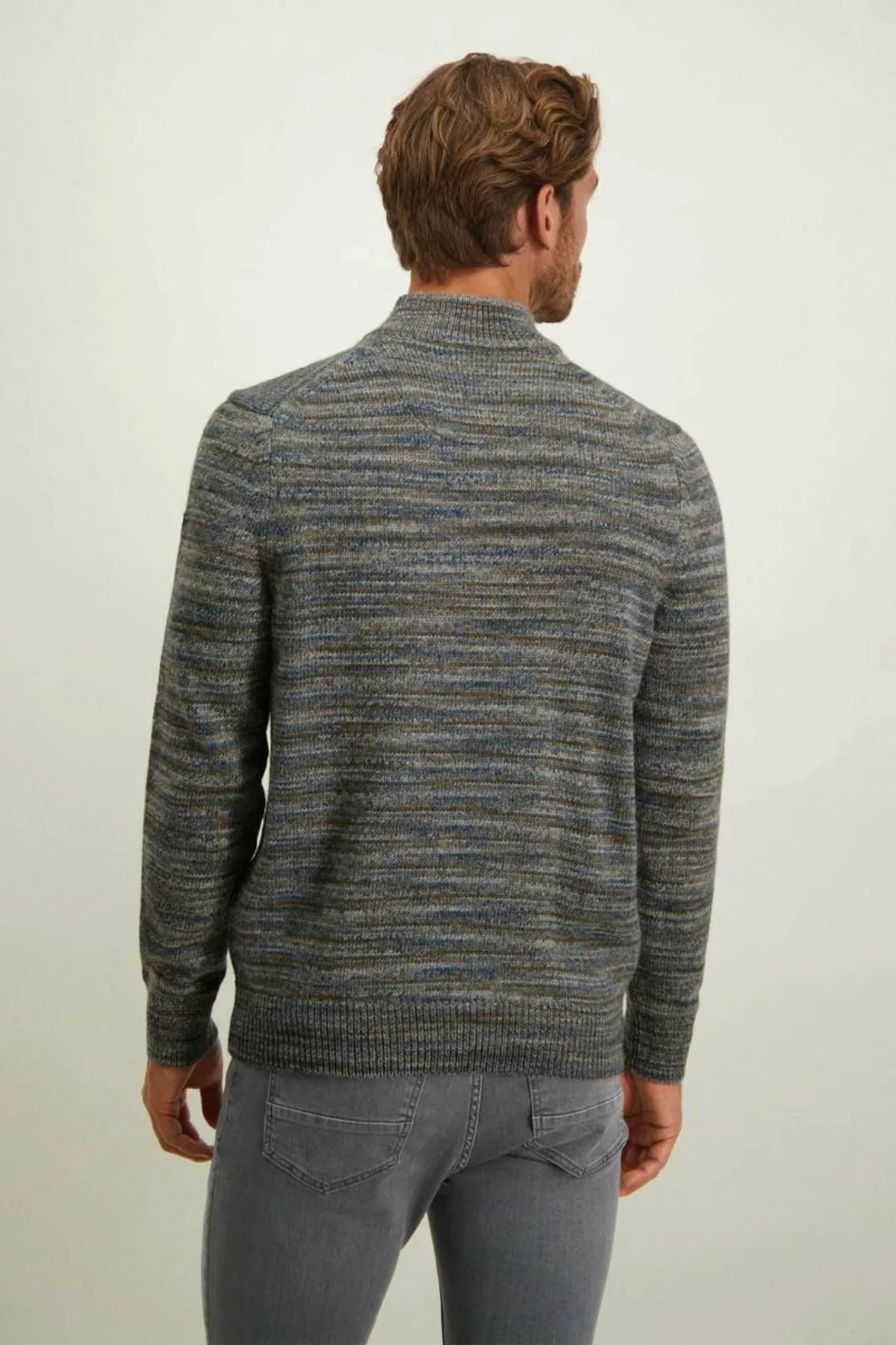 State Of Art Half Zip Pullover Melange Grau - Größe 3XL günstig online kaufen