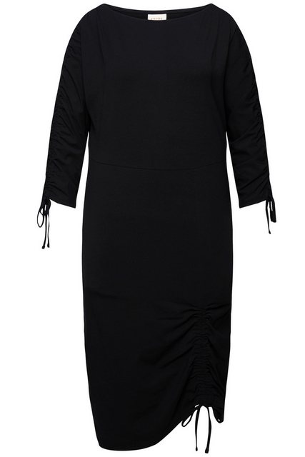 Ulla Popken Sommerkleid Jersey-Midikleid U-Boot-Ausschnitt 3/4-Arm günstig online kaufen