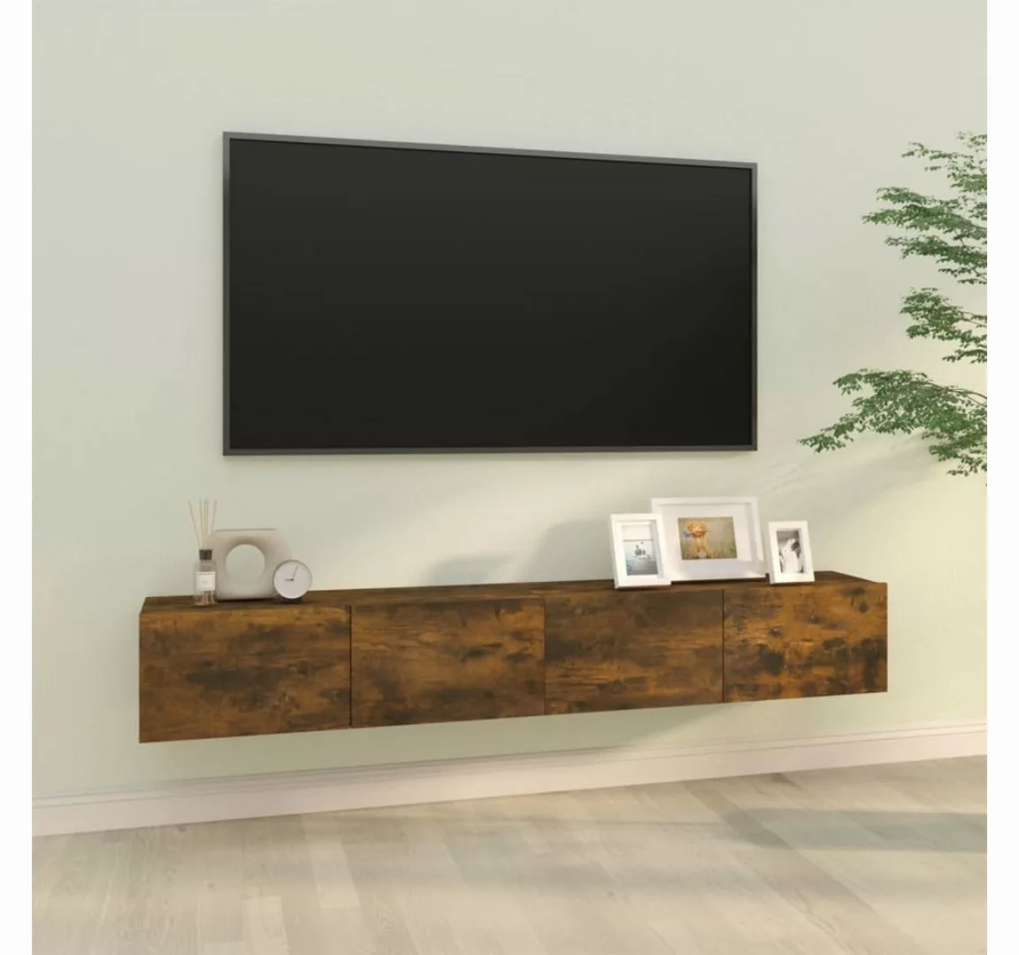 vidaXL TV-Schrank TV-Wandschränke 2 Stk Räuchereiche 100x30x30 cm Spanplatt günstig online kaufen