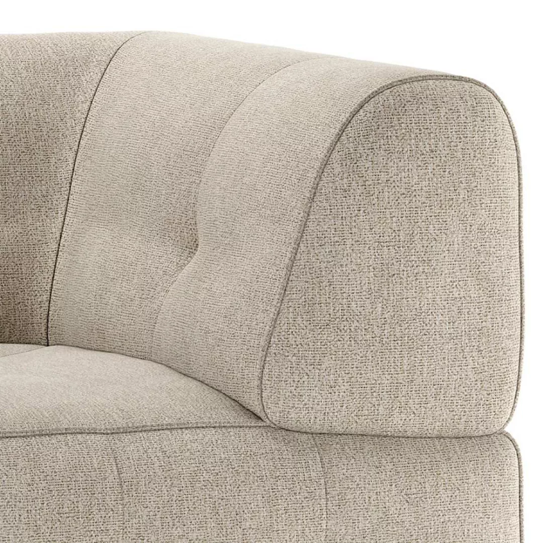 Hellgraues Sofa Eckmodul aus Flachgewebe einem Sitzplatz günstig online kaufen