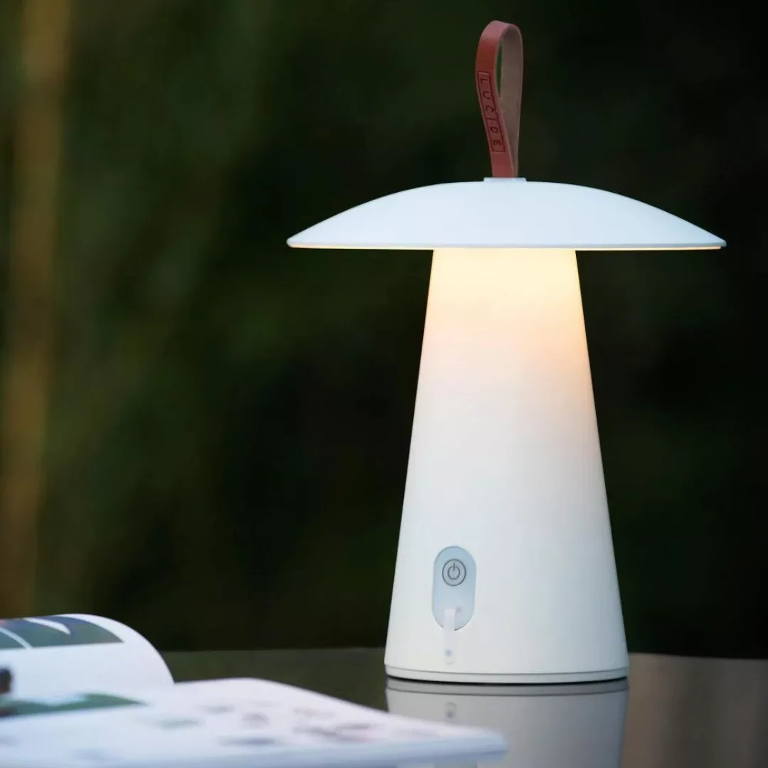 Tischlampe La Donna aus Alu mit Akku, weiß günstig online kaufen