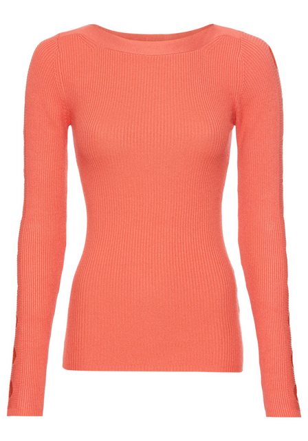 Laura Scott V-Ausschnitt-Pullover mit modischen Cut-Outs günstig online kaufen