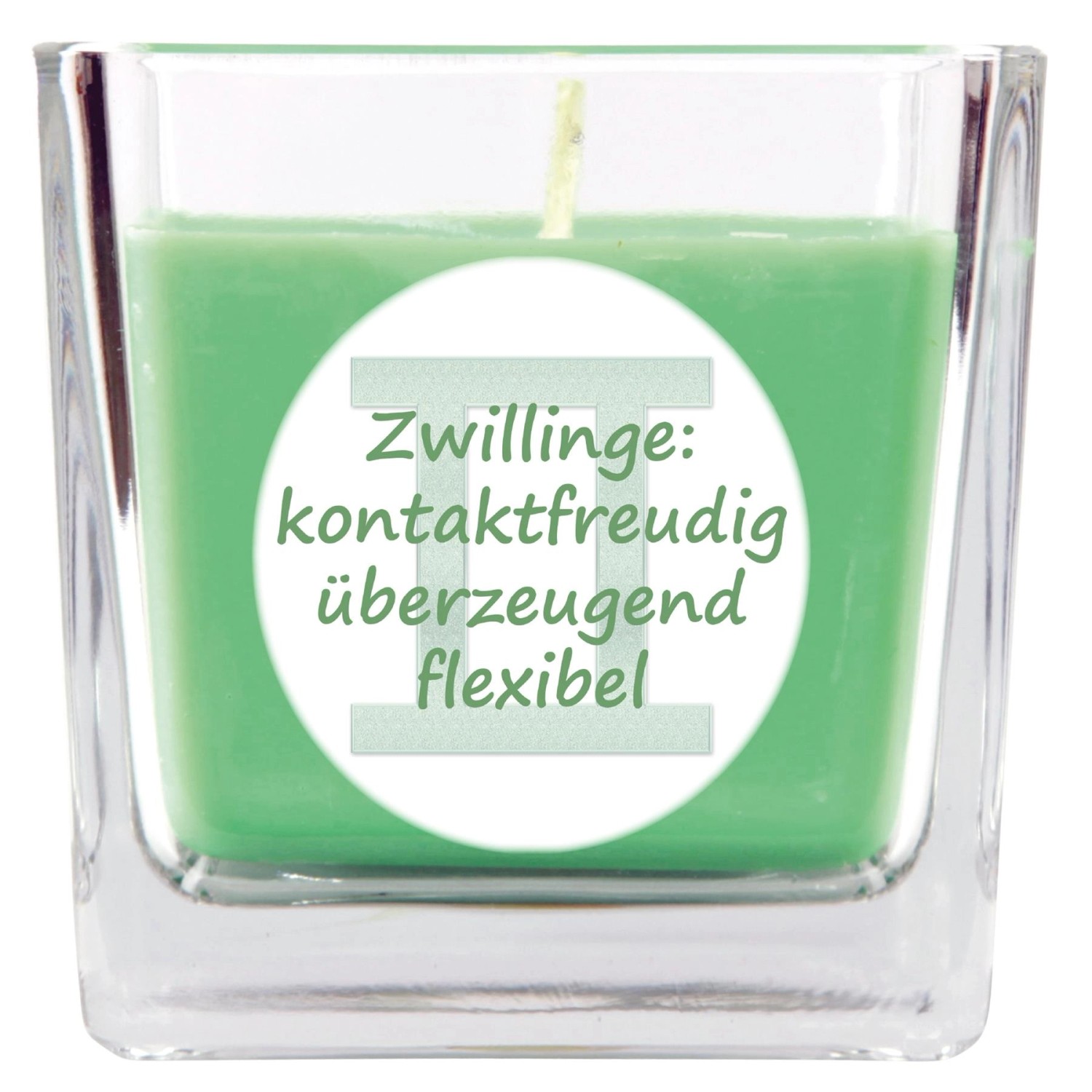 HS Candle Duftkerze & Glas Sternzeichen Coconut Limes 50 Stunden Zwillinge günstig online kaufen