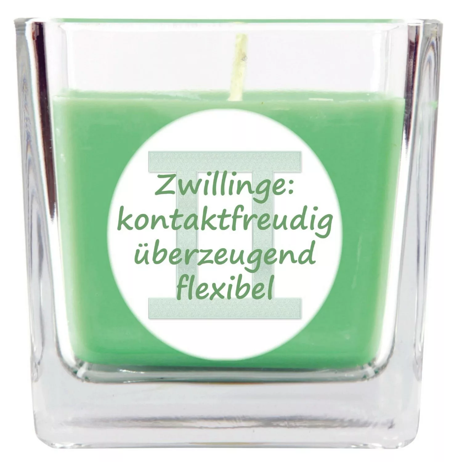 HS Candle Duftkerze & Glas Sternzeichen Coconut Limes 50 Stunden Zwillinge günstig online kaufen