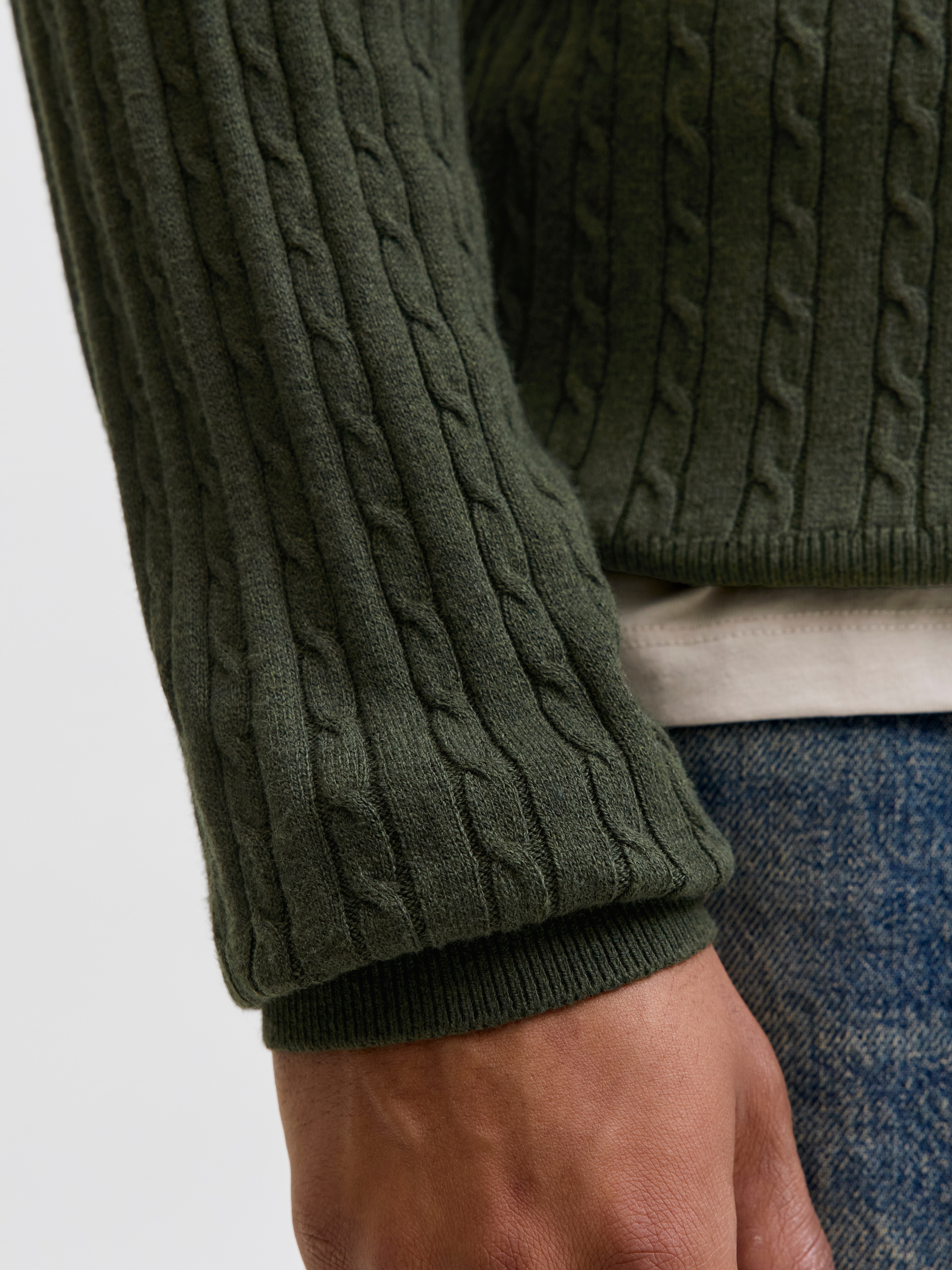 Jack & Jones Strickpullover "JJEEMIL KNIT CABLE CREW NECK NOOS" günstig online kaufen