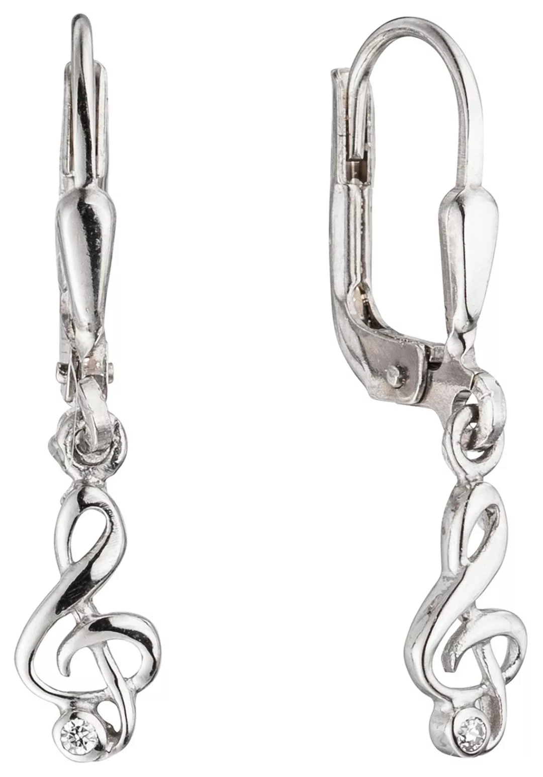 JOBO Paar Ohrhänger "Notenschlüssel", 925 Silber mit Zirkonia günstig online kaufen