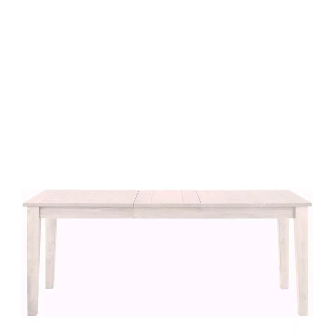 Echtholzesstisch in Weiß lackiert Landhausstil günstig online kaufen