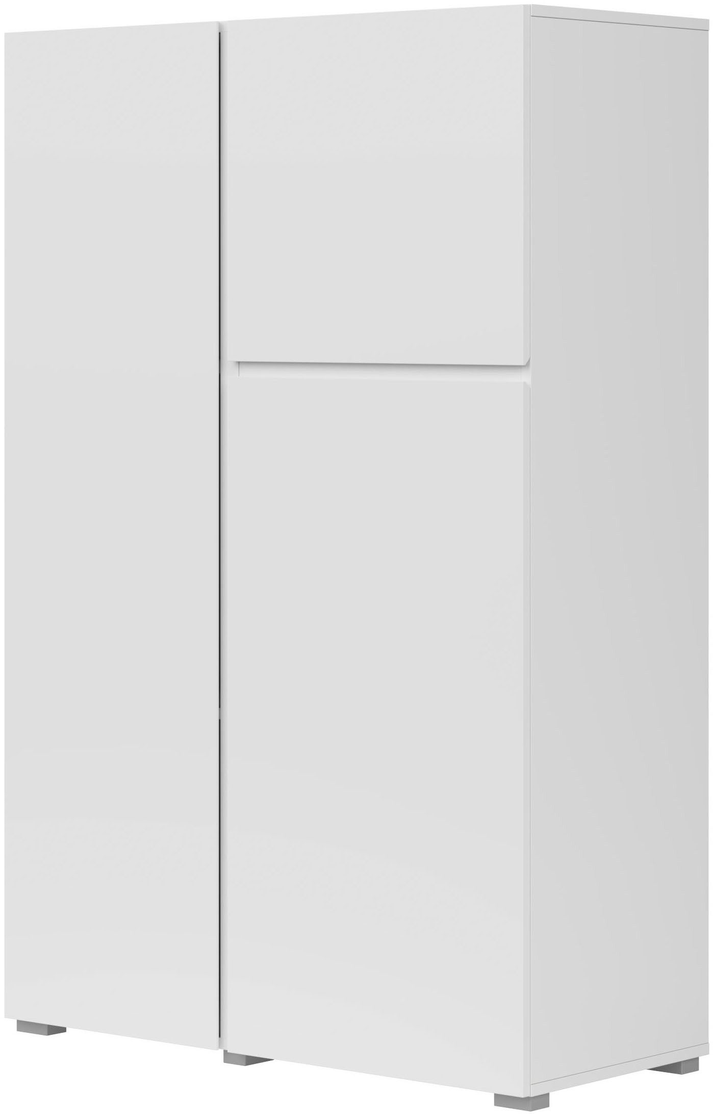 INOSIGN Highboard "Metric, Breite 92cm, moderne grifflose Hochkommode 3 Tür günstig online kaufen