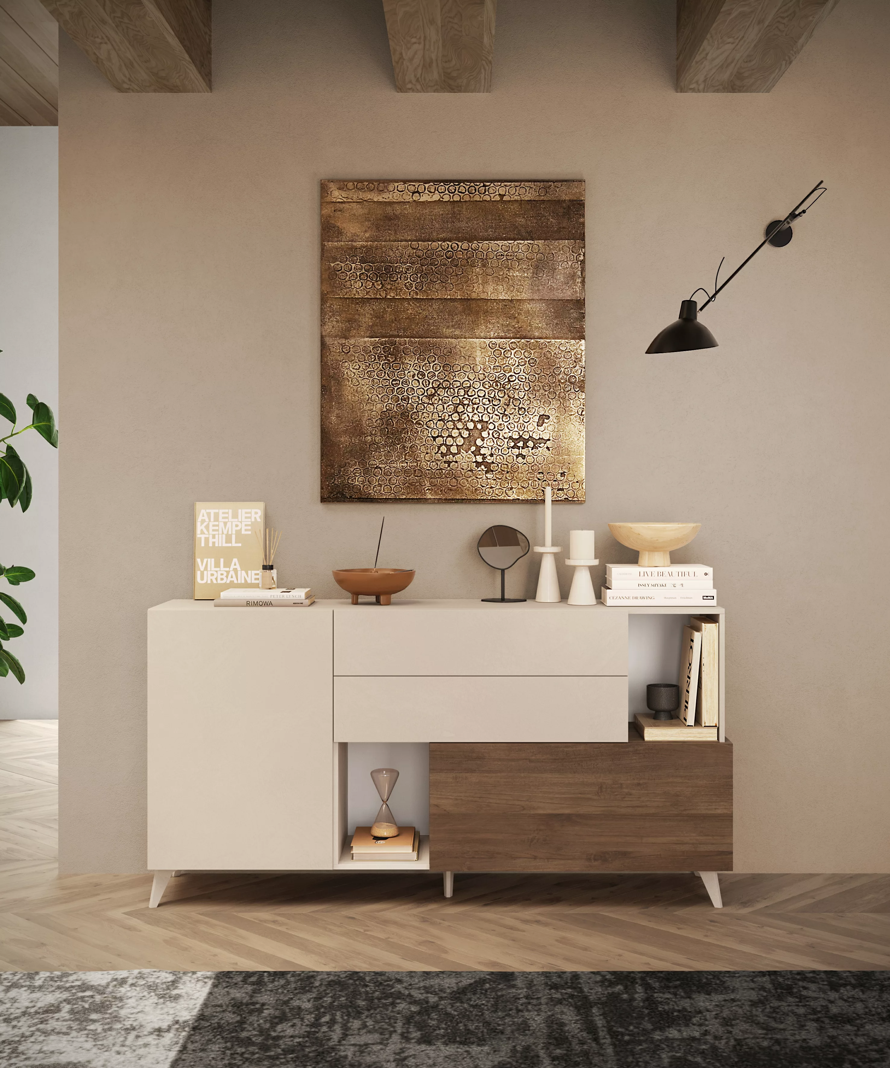 INOSIGN Sideboard "Monaco in Breite 181 cm, Anrichte mit Tür, Klappe und 2 günstig online kaufen
