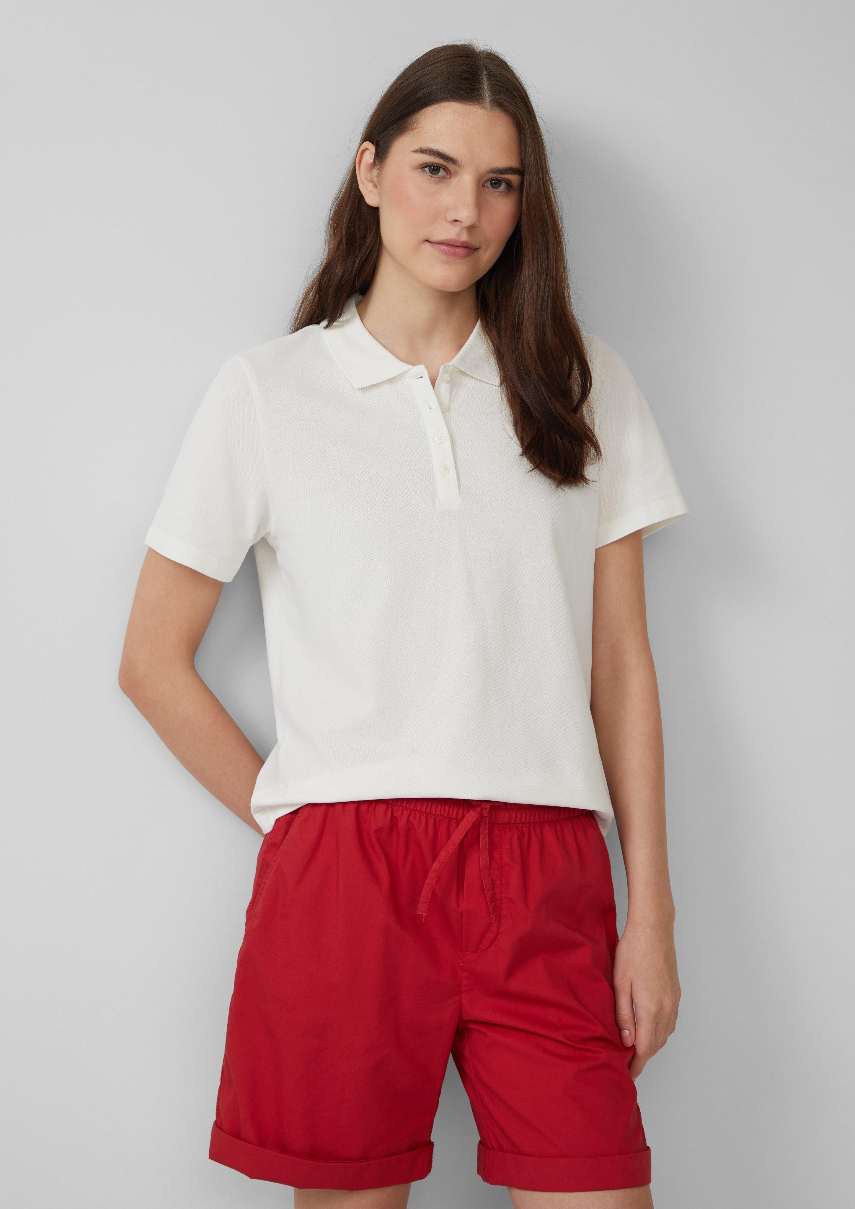 s.Oliver Poloshirt Verkürztes Poloshirt aus Baumwollpiqué günstig online kaufen