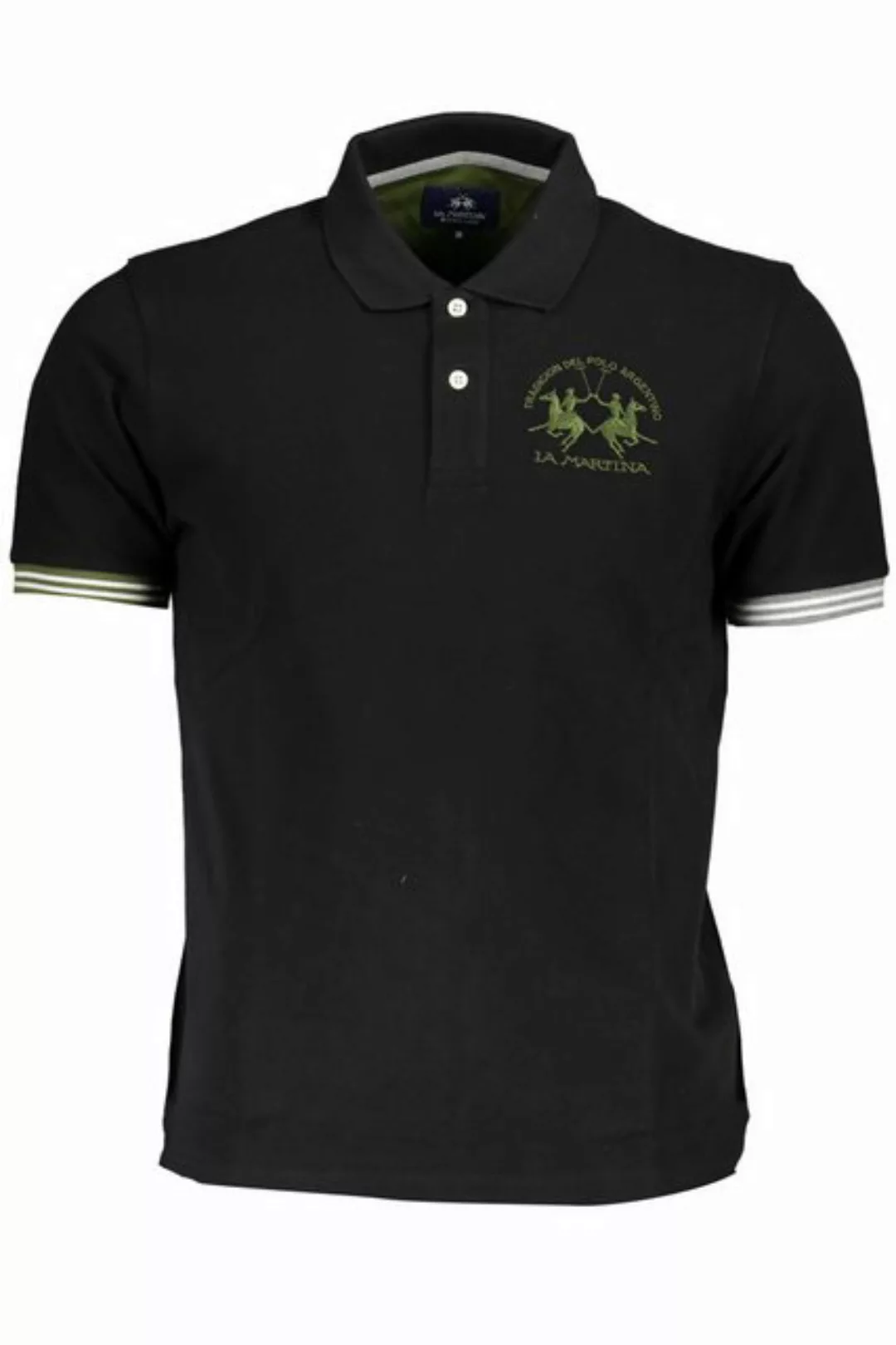 La Martina Poloshirt Herren Schwarz Polo Kurzarm - Regular Fit günstig online kaufen