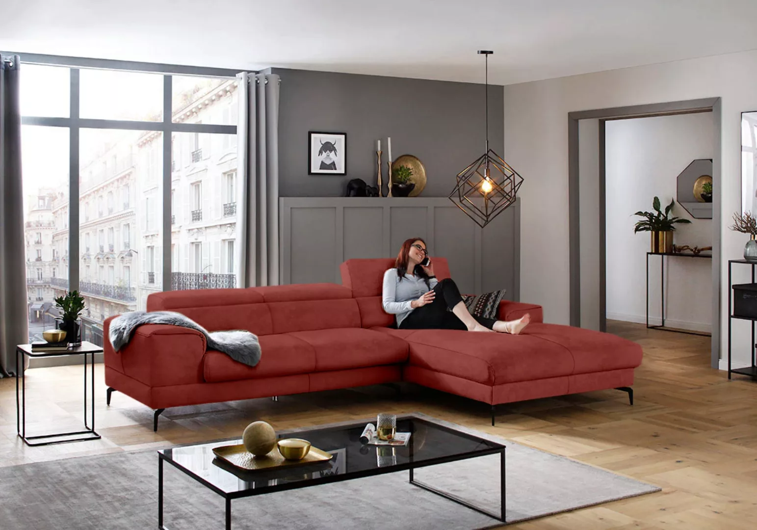 W.SCHILLIG Ecksofa "piedroo, Designsofa mit tollem Sitzkomfort, L-Form", Ko günstig online kaufen