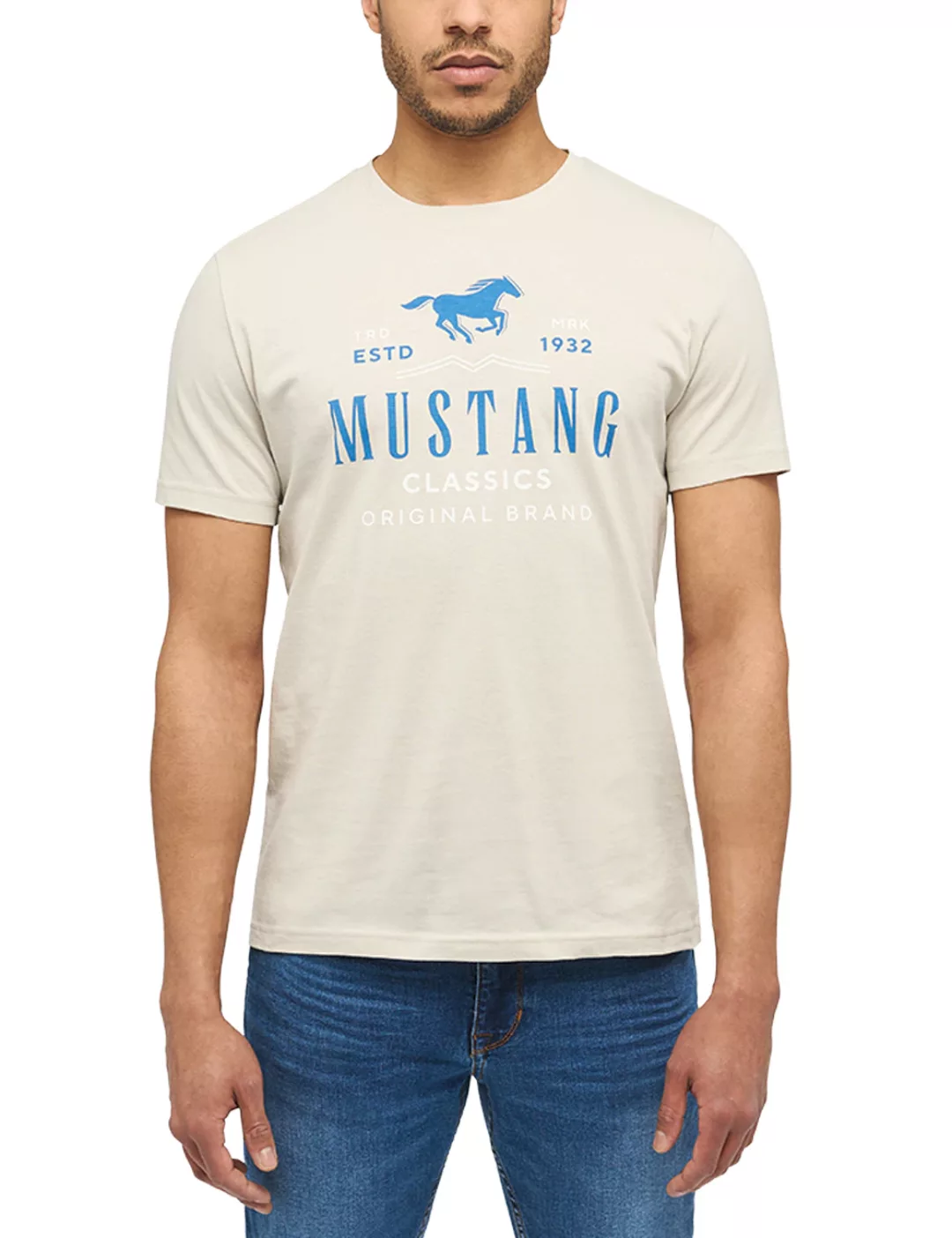 MUSTANG Kurzarmshirt "Print-Shirt" günstig online kaufen
