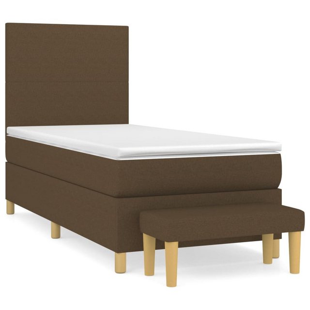 vidaXL Boxspringbett Boxspringbett mit Matratze und Fusshocker Stoff (80 x günstig online kaufen