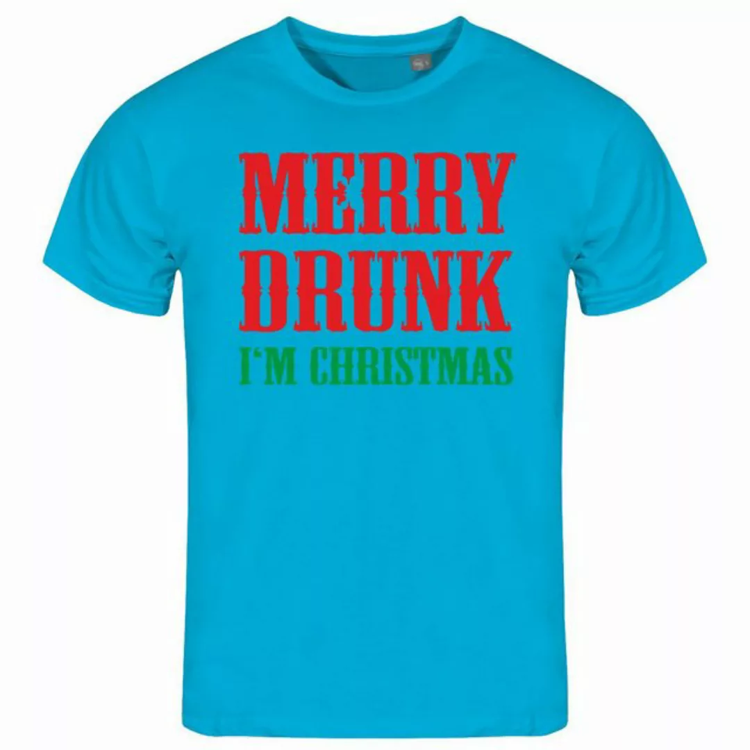 deinshirt Print-Shirt Herren T-Shirt Merry drunk im Christmas Funshirt mit günstig online kaufen