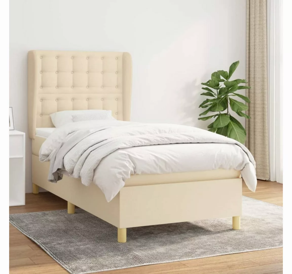 vidaXL Boxspringbett Bett Boxspringbett mit Matratze & Topper Stoff verschi günstig online kaufen