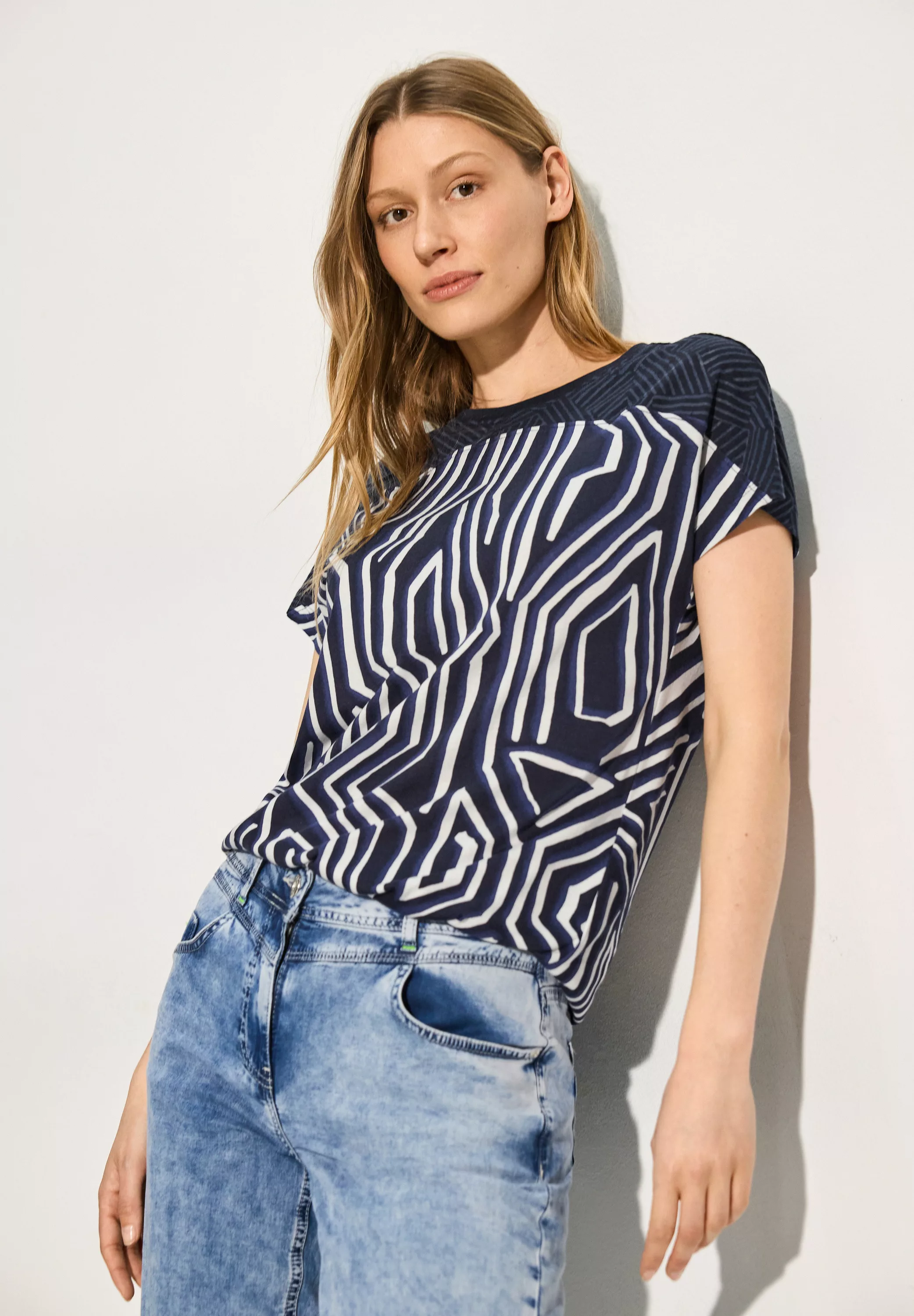 Cecil Kurzarmshirt - Damen kurzarm Shirt -  Tunika-Shirt mit Print günstig online kaufen