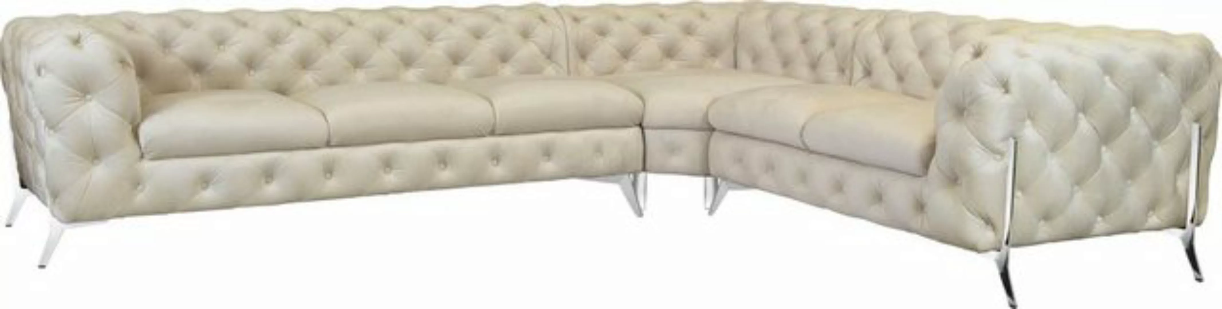 Leonique Chesterfield-Sofa Amaury L-Form, großes Ecksofa, Chesterfield-Opti günstig online kaufen