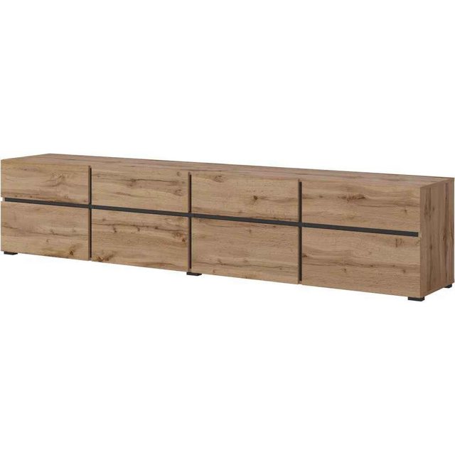 Beautysofa TV-Schrank CROSS TV-Schrank mit vier Schubladen, B:225cm, H:48cm günstig online kaufen