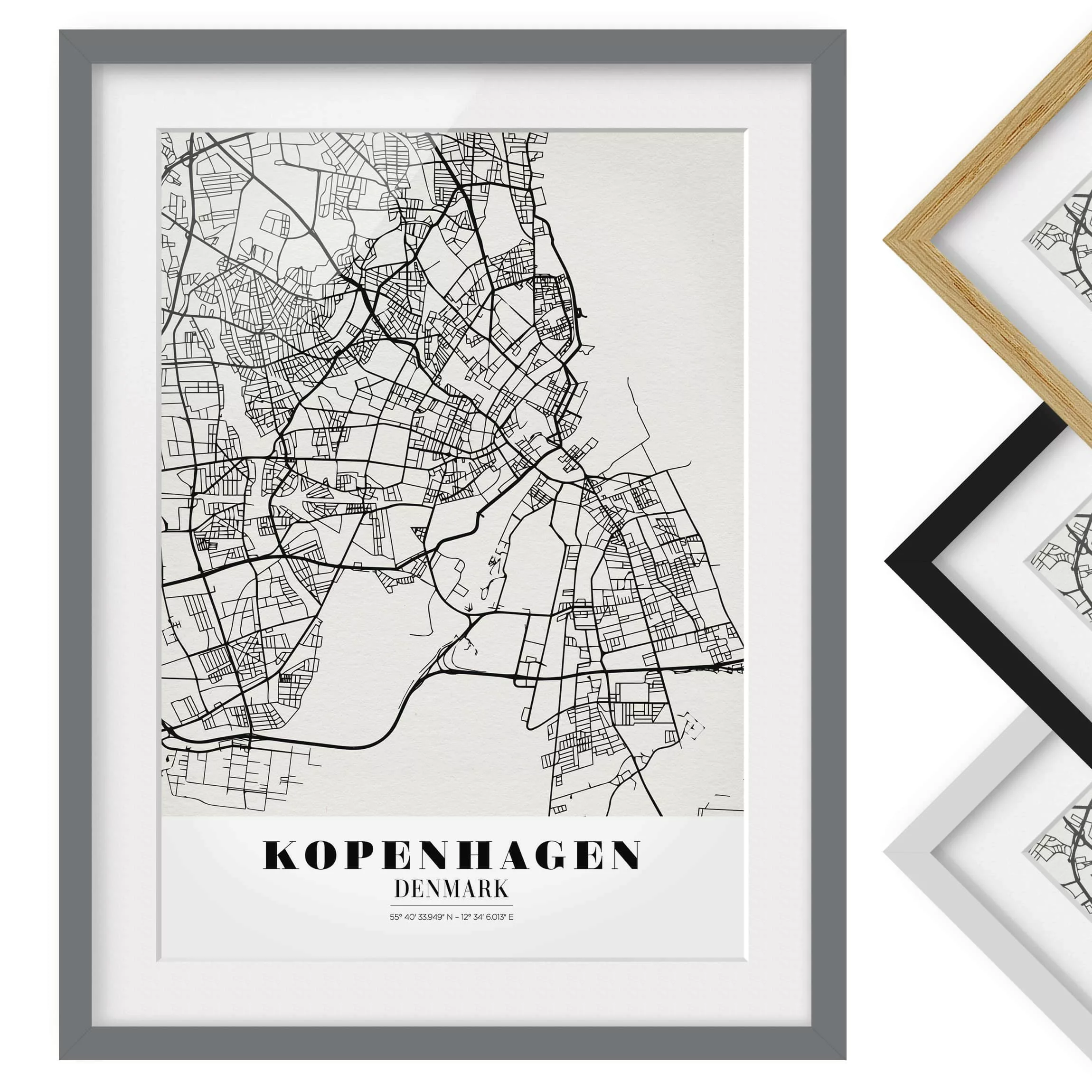 home24 Bild Stadtplan Kopenhagen III günstig online kaufen