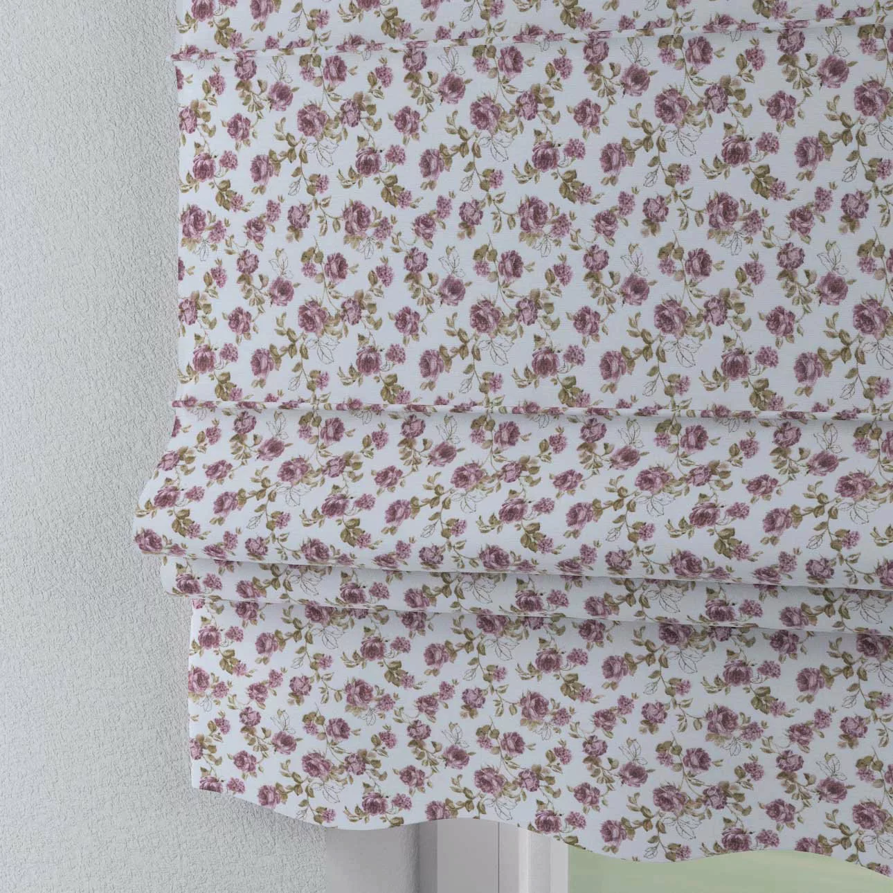 Dekoria Raffrollo Firenze, weiß-rosa, 100 x 170 cm günstig online kaufen