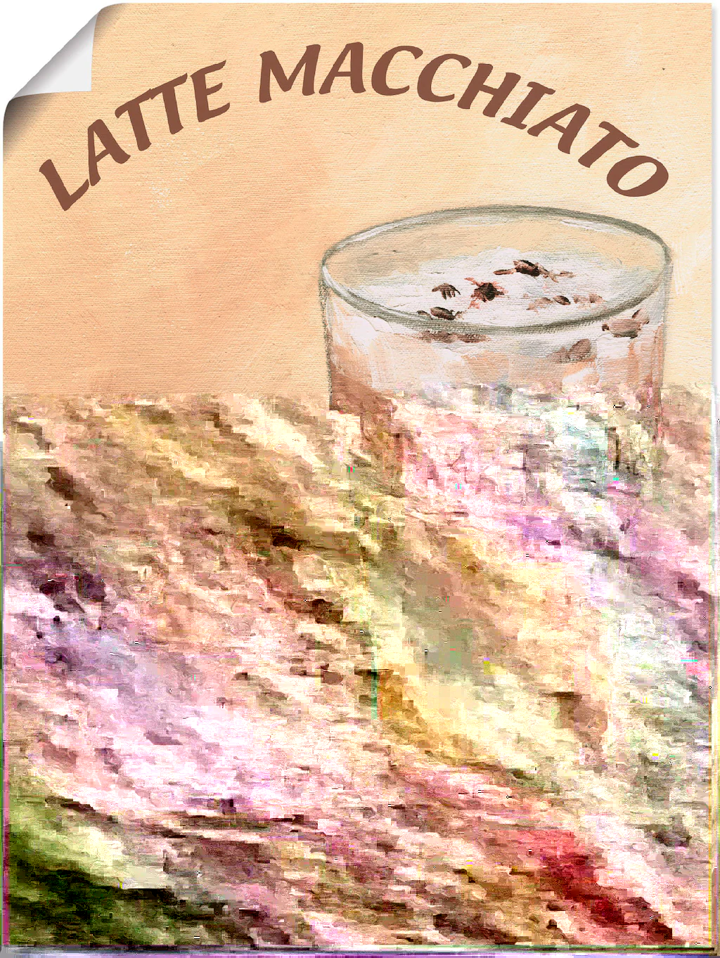 Artland Wandbild "Latte Macchiato", Getränke, (1 St.), als Leinwandbild, Po günstig online kaufen